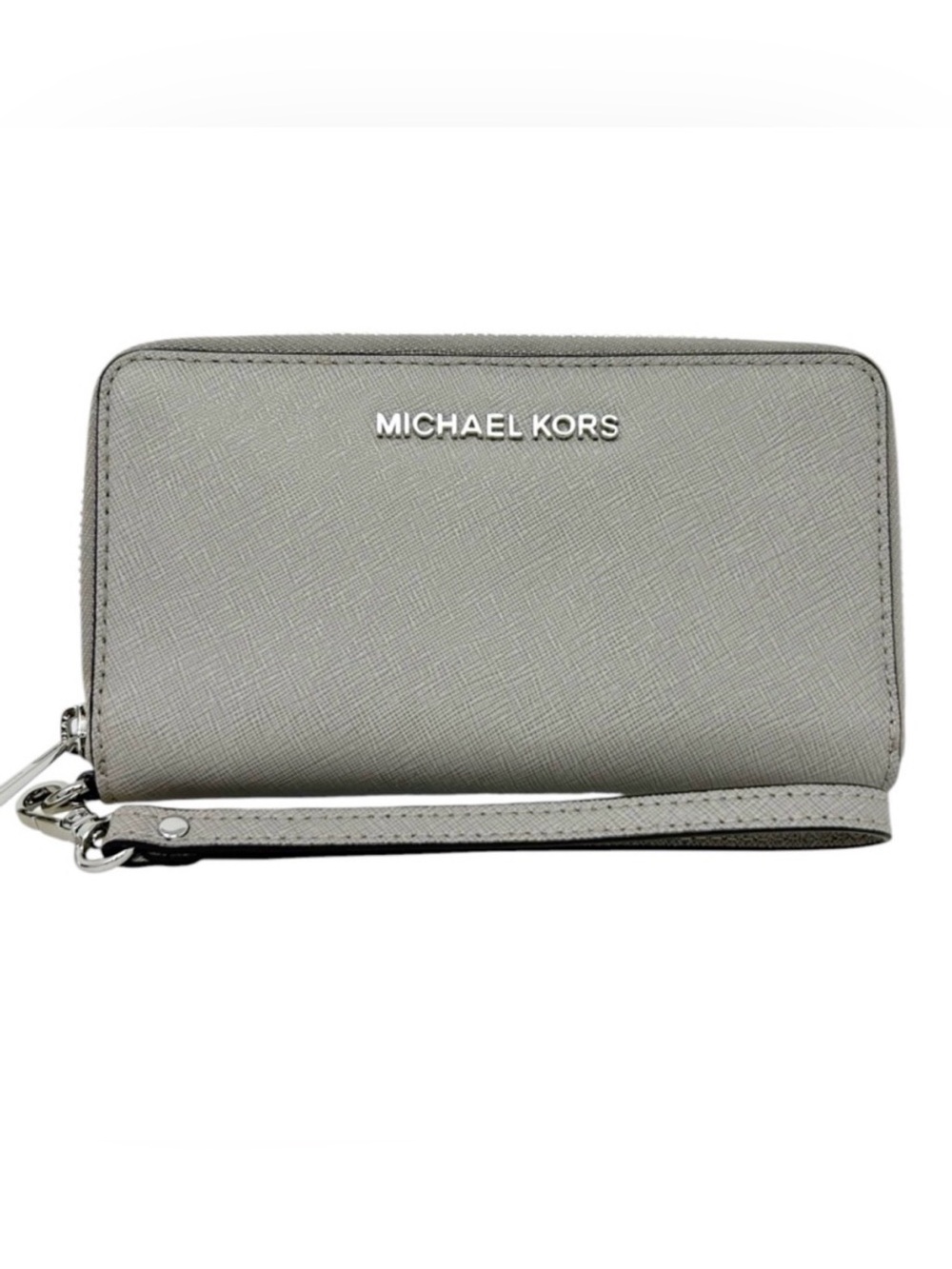 Michael Kors Gray Continental Jet Set Wallet/Wristlet